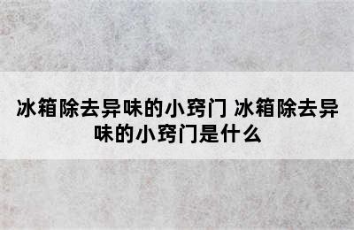 冰箱除去异味的小窍门 冰箱除去异味的小窍门是什么